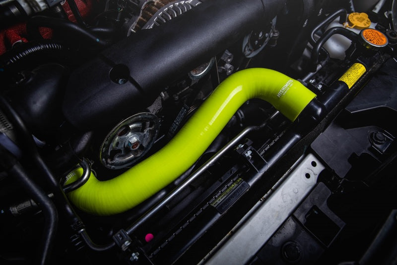 Mishimoto 08-14 Subaru WRX / 08+ STI Silicone Radiator Hose Kit - Neon Yellow Mishimoto Hoses  AXOPROS