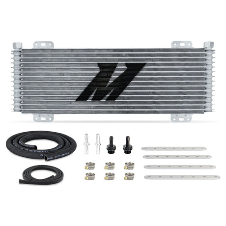 Mishimoto 13-Row Stacked Plate Transmission Cooler - Silver Mishimoto Transmission Coolers  AXOPROS