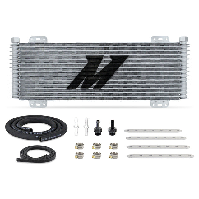 Mishimoto 13-Row Stacked Plate Transmission Cooler - Silver Mishimoto Transmission Coolers  AXOPROS