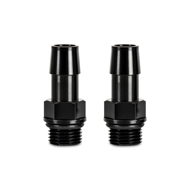 Mishimoto 16X1.5 TO 1/2in. Hose Barb Aluminum Fittings (Pack of 2) Mishimoto Fittings  AXOPROS