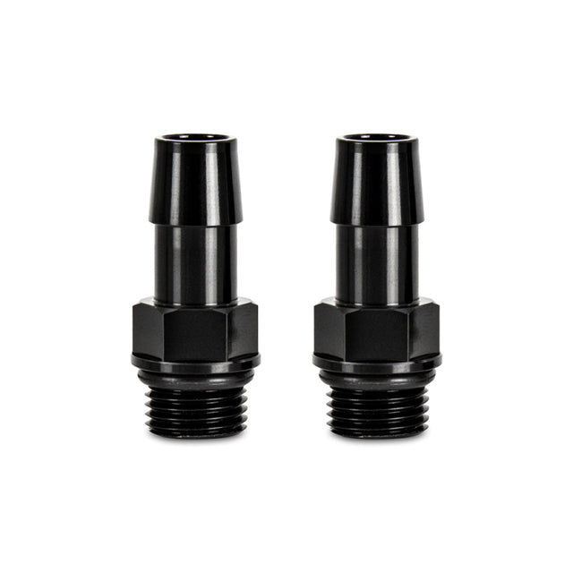 Mishimoto 16X1.5 TO 1/2in. Hose Barb Aluminum Fittings (Pack of 2) Mishimoto Fittings  AXOPROS