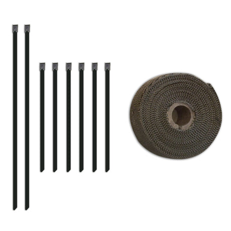 Mishimoto 2 inch x 35 feet Heat Wrap with Stainless Locking Tie Set Mishimoto Exhaust Wrap  AXOPROS