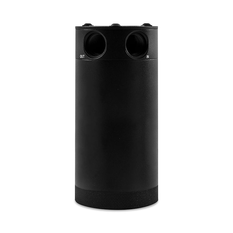 Mishimoto 2-Port Universal XL Baffled Catch Can - Black Mishimoto Oil Catch Cans  AXOPROS