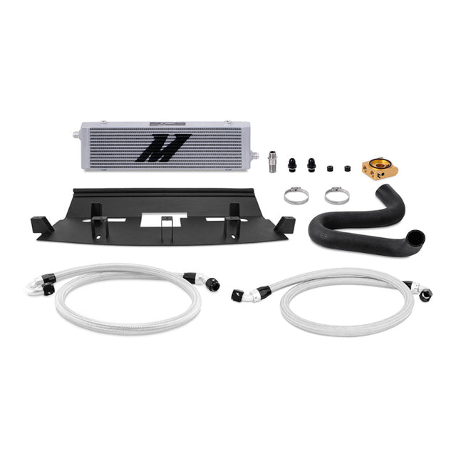 Mishimoto 2018+ Ford Mustang GT Thermostatic Oil Cooler Kit - Silver Mishimoto Oil Coolers  AXOPROS