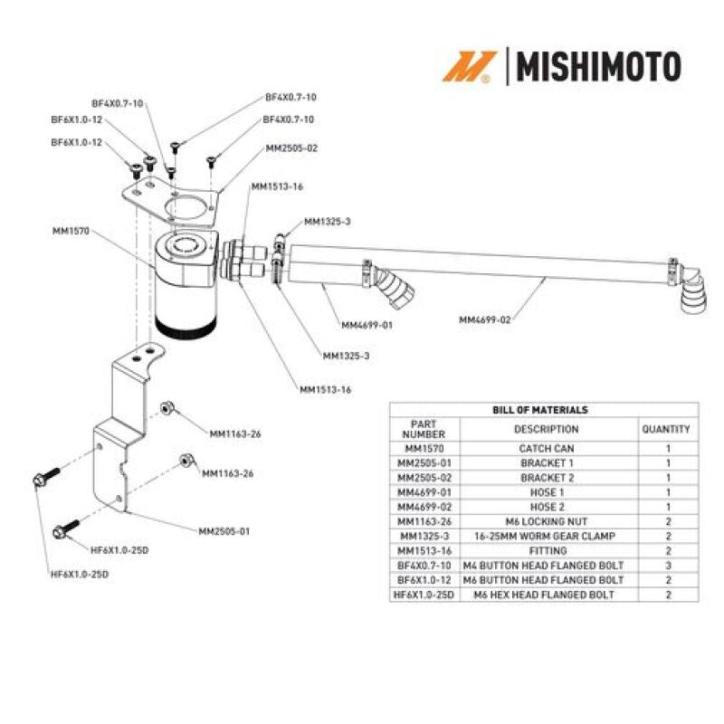 Mishimoto 2024+ Ford Mustang V8 Oil Catch Can - PCV Side Mishimoto Oil Catch Cans  AXOPROS