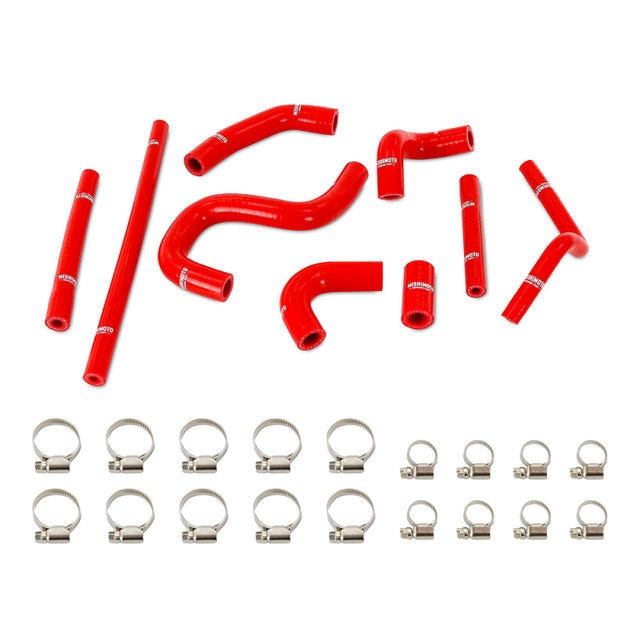 Mishimoto 96-02 Toyota 4Runner 3.4L (w/ Rear Heater) Silicone Heater Hose Kit - Red Mishimoto Hoses  AXOPROS