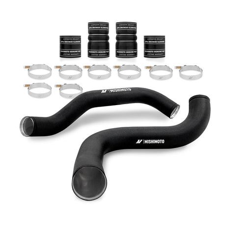 Mishimoto 99-03 Ford 7.3L Powerstroke PSD Intercooler Pipe/Boot Kit - Wrinkle Black Mishimoto Silicone Couplers & Hoses  AXOPROS