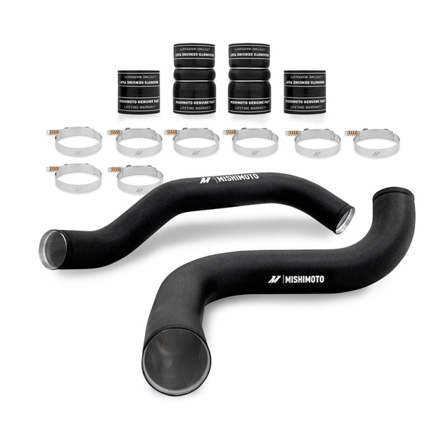 Mishimoto 99-03 Ford 7.3L Powerstroke PSD Intercooler Pipe/Boot Kit - Wrinkle Black Mishimoto Silicone Couplers & Hoses  AXOPROS