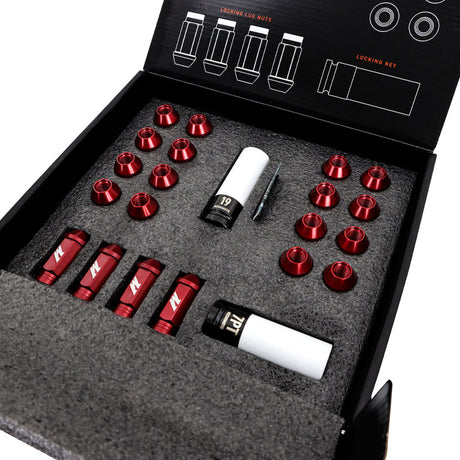 Mishimoto Aluminum Locking Lug Nuts M12x1.25 20pc Set Silver Mishimoto Lug Nuts  AXOPROS