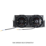 Mishimoto Heavy-Duty Oil Cooler - 17in. Same-Side Outlets - Silver Mishimoto Oil Coolers  AXOPROS