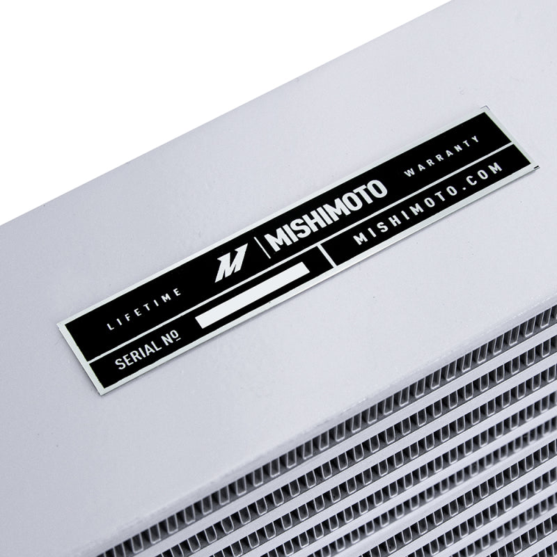 Mishimoto Heavy-Duty Oil Cooler - 17in. Same-Side Outlets - Silver Mishimoto Oil Coolers  AXOPROS