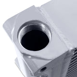 Mishimoto Heavy-Duty Oil Cooler - 17in. Same-Side Outlets - Silver Mishimoto Oil Coolers  AXOPROS