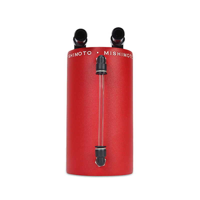 Mishimoto Large Aluminum Oil Catch Can - Wrinkle Red Mishimoto Oil Catch Cans  AXOPROS
