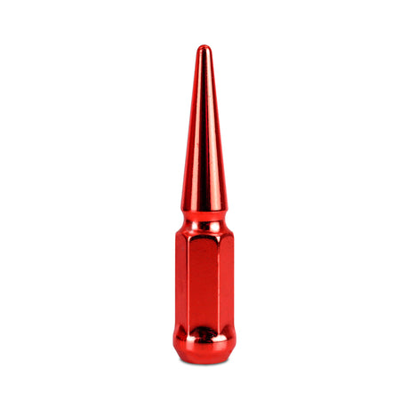 Mishimoto Mishimoto Steel Spiked Lug Nuts M14 x 1.5 24pc Set Red Mishimoto Lug Nuts  AXOPROS