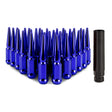 Mishimoto Mishimoto Steel Spiked Lug Nuts M14 x 1.5 32pc Set Blue Mishimoto Lug Nuts  AXOPROS