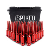 Mishimoto Mishimoto Steel Spiked Lug Nuts M14 x 1.5 32pc Set Red Mishimoto Lug Nuts  AXOPROS