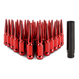 Mishimoto Mishimoto Steel Spiked Lug Nuts M14 x 1.5 32pc Set Red Mishimoto Lug Nuts  AXOPROS