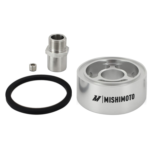Mishimoto Oil Filter Spacer 32mm M22 x 1.5 Thread - Silver Mishimoto Oil Coolers  AXOPROS