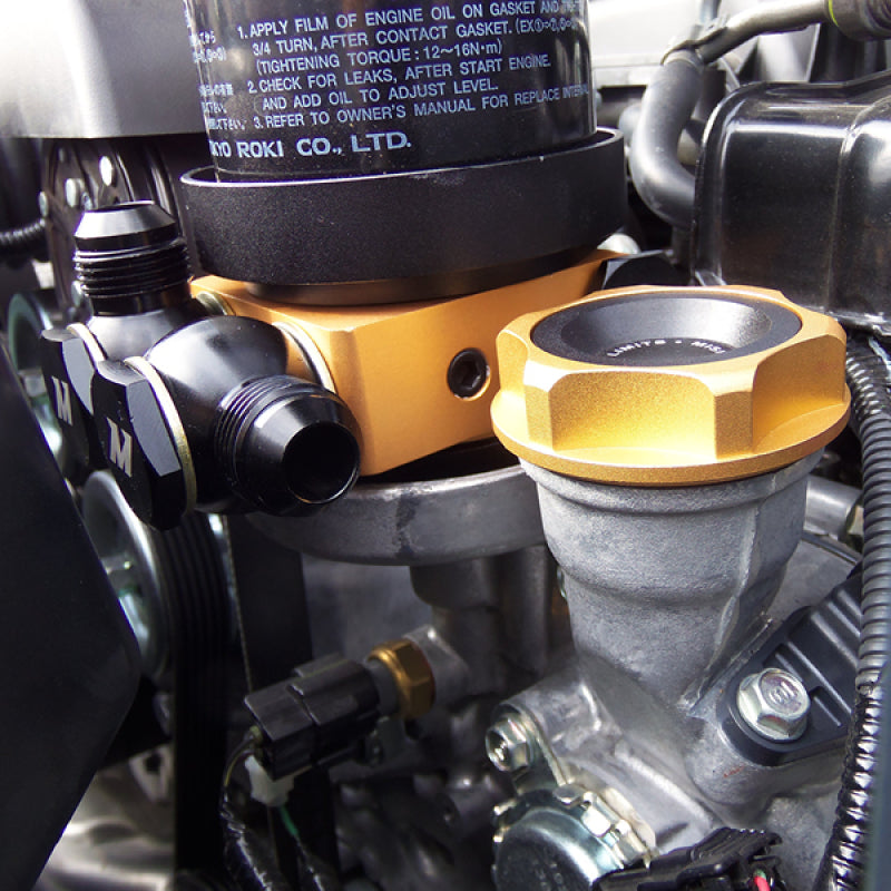 Mishimoto Oil Sandwich Plate w/ Rear-Mounted Thermostat Mishimoto Oil Filter Blocks  AXOPROS