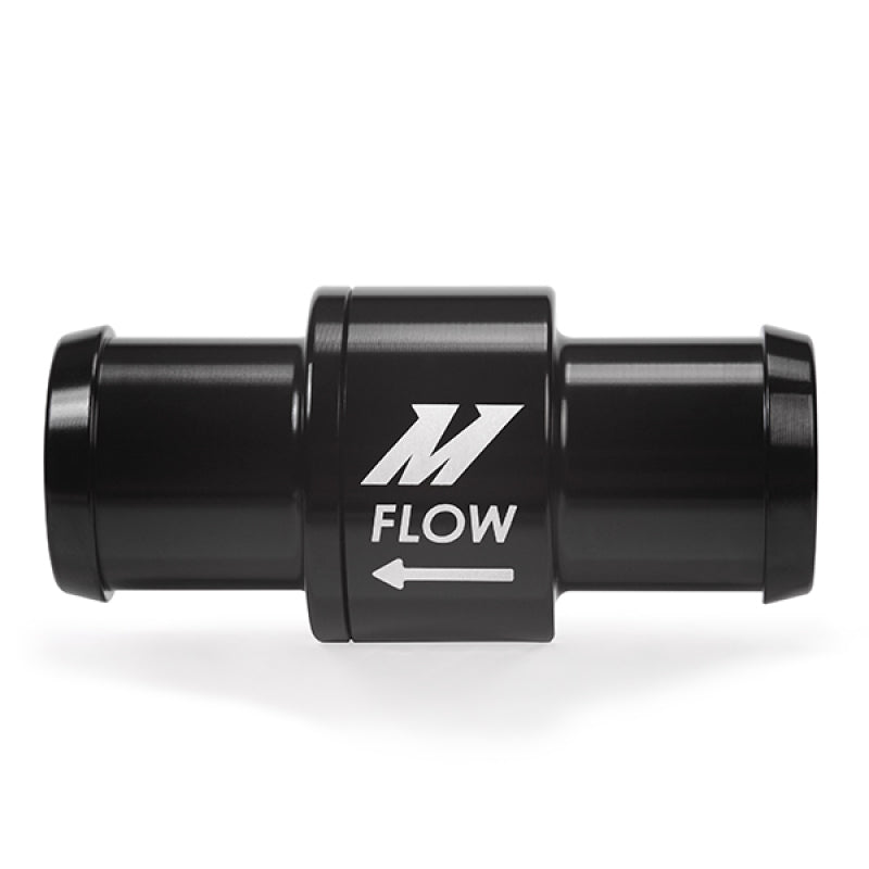 Mishimoto One-Way Check Valve 3/4in Aluminum Fitting - Black Mishimoto Fittings  AXOPROS