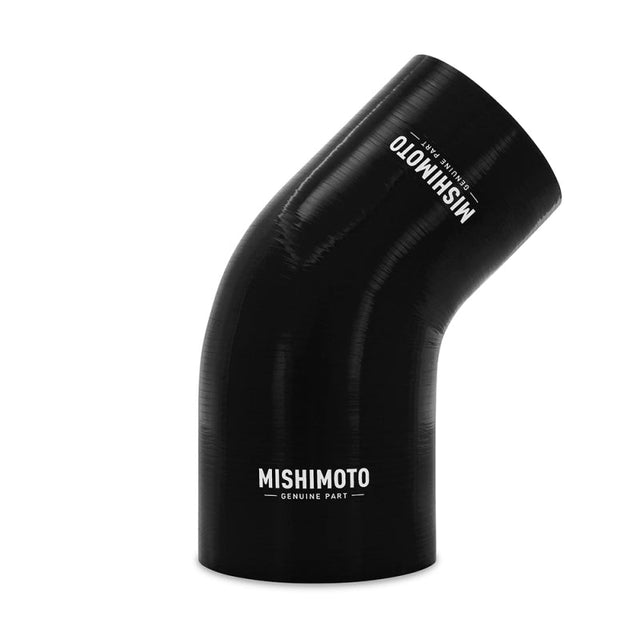 Mishimoto Silicone Reducer Coupler 45 Degree 3in to 3.75in - Black Mishimoto Silicone Couplers & Hoses  AXOPROS