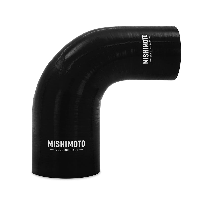 Mishimoto Silicone Reducer Coupler 90 Degree 3in to 3.5in - Black Mishimoto Silicone Couplers & Hoses  AXOPROS