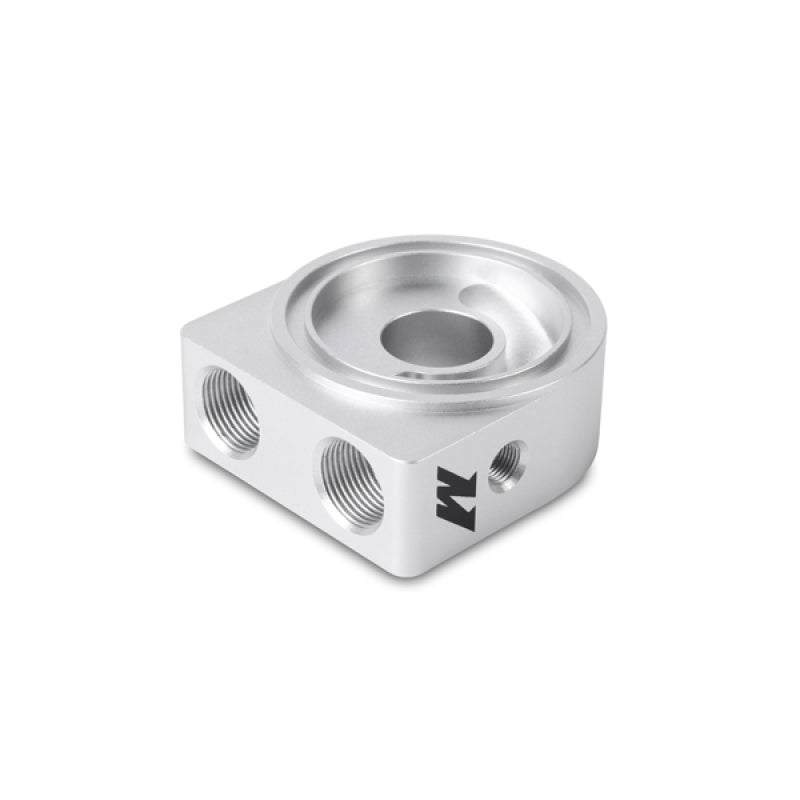 Mishimoto Silver M20 Oil Sandwich Plate Mishimoto Oil Filter Blocks  AXOPROS