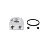 Mishimoto Silver M20 Oil Sandwich Plate Mishimoto Oil Filter Blocks  AXOPROS