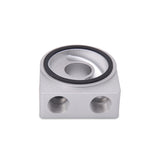 Mishimoto Silver M20 Oil Sandwich Plate Mishimoto Oil Filter Blocks  AXOPROS