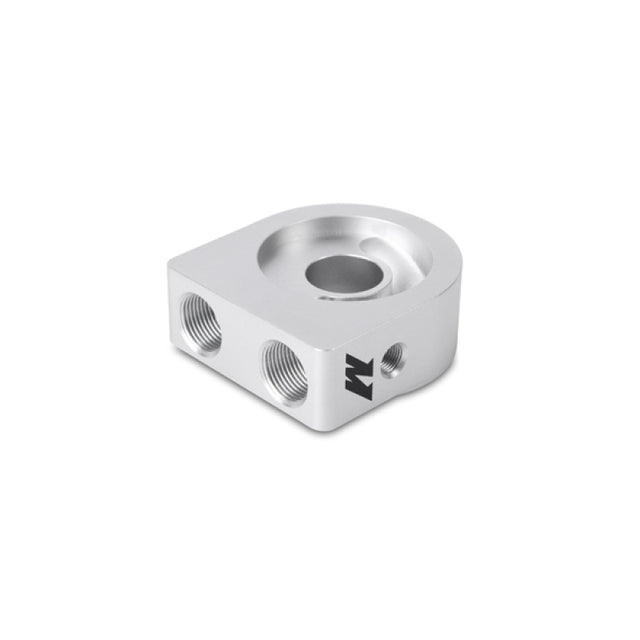 Mishimoto Silver M20 Oil Sandwich Plate Mishimoto Oil Filter Blocks  AXOPROS