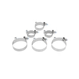 Mishimoto Subaru 02-07 WRX/04-07 STi Top-Mount Intercooler Kit - Powder Coated Silver & Blue Hoses Mishimoto Intercoolers  AXOPROS