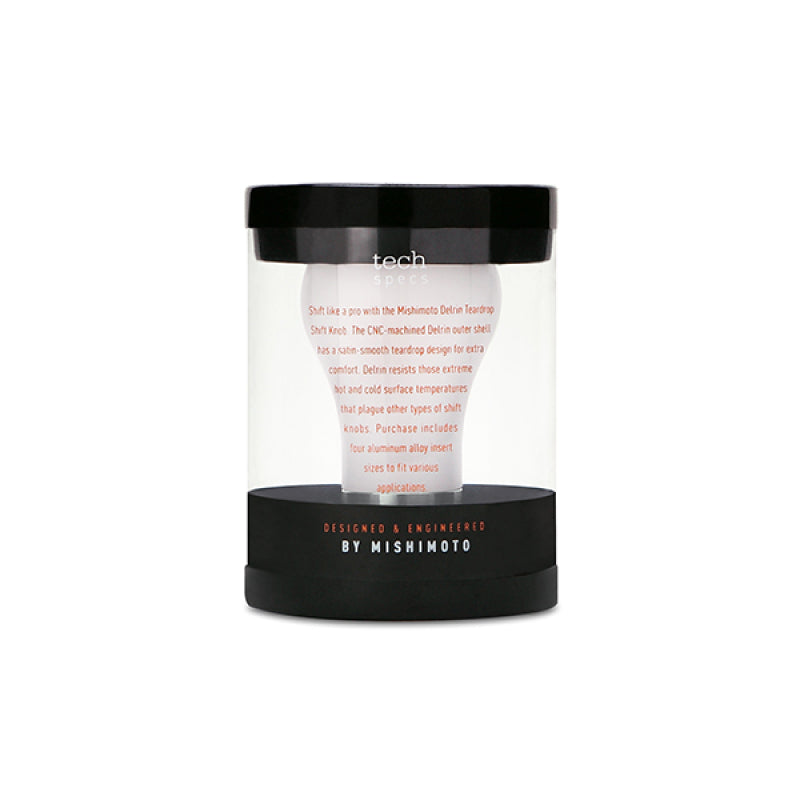 Mishimoto Teardrop Shift Knob - White Mishimoto Shift Knobs  AXOPROS