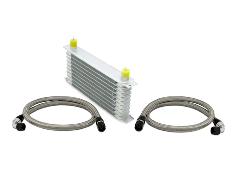 Mishimoto Universal 10 Row Oil Cooler Kit (Metal Braided Lines) Mishimoto Oil Coolers  AXOPROS