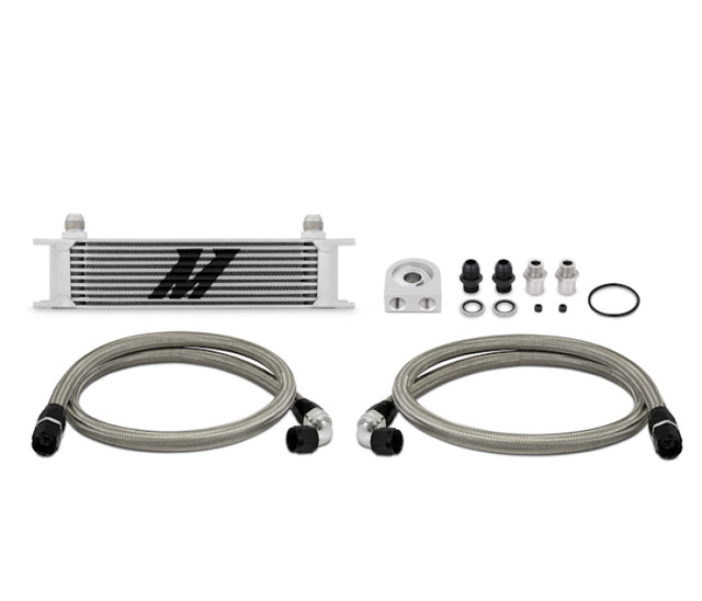 Mishimoto Universal 10 Row Oil Cooler Kit (Metal Braided Lines) Mishimoto Oil Coolers  AXOPROS