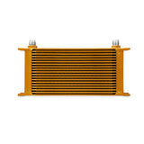 Mishimoto Universal 19 Row Oil Cooler - Gold Mishimoto Oil Coolers  AXOPROS