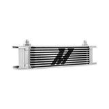 Mishimoto Universal -6AN 10 Row Oil Cooler - Silver Mishimoto Oil Coolers  AXOPROS