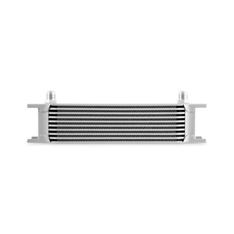 Mishimoto Universal -8AN 10 Row Oil Cooler - Silver Mishimoto Oil Coolers  AXOPROS