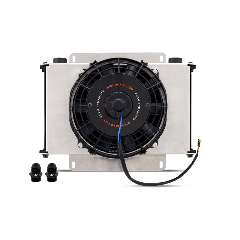 Mishimoto Universal Oil Cooler Kit 25-Row Cooler and 1x 8in Fan Mishimoto Oil Coolers  AXOPROS
