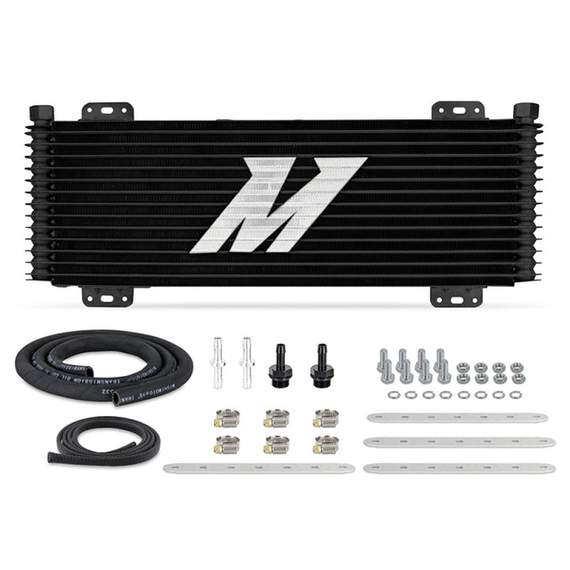 Mishimoto Universal Stacked Plate Trans Cooler 13 Row Black Mishimoto Transmission Coolers  AXOPROS