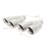 Mishimoto Universal Steel Muffler Tip 2.5in Inlet Dual Y Polished Mishimoto Muffler  AXOPROS