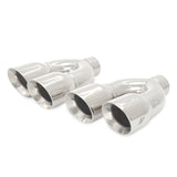 Mishimoto Universal Steel Muffler Tip 2.5in Inlet Dual Y Polished Mishimoto Muffler  AXOPROS