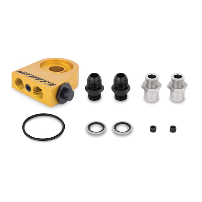 Mishimoto Universal Thermostatic 25 Row Oil Cooler Kit (Black Cooler) Mishimoto Oil Coolers  AXOPROS