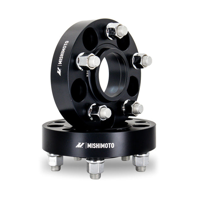 Mishimoto Wheel Spacers - 5X114.3 / 70.5 / 25 / M14 - Black Mishimoto Wheel Spacers & Adapters  AXOPROS