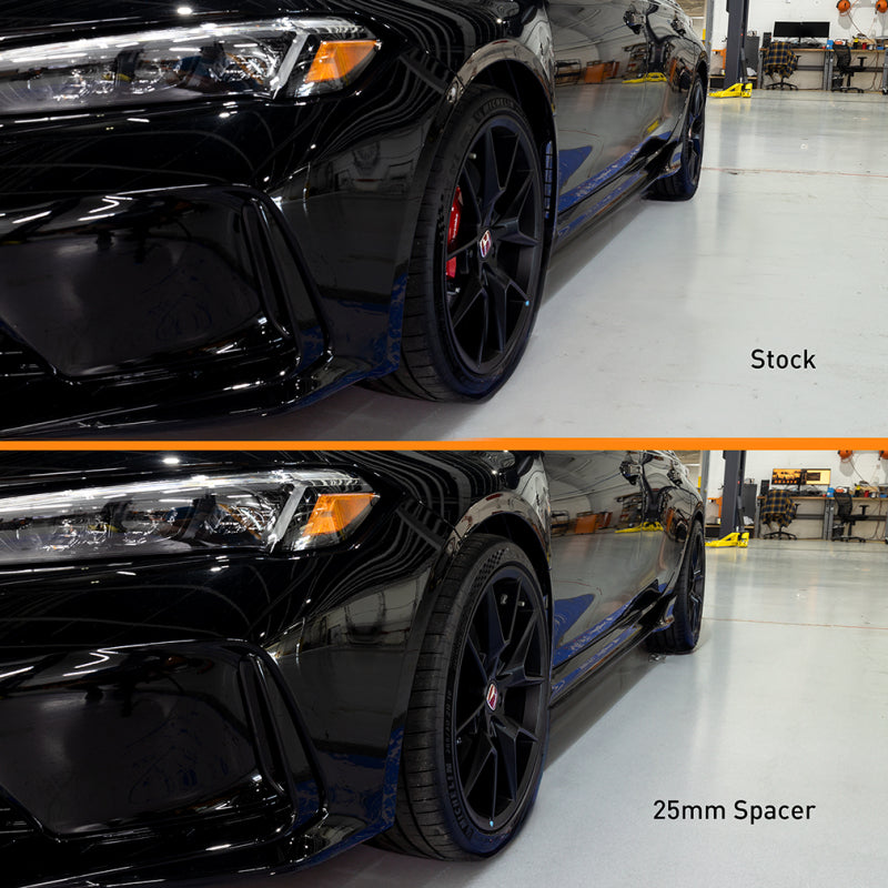 Mishimoto Wheel Spacers - 5x120 - 64.1 CB - M14 x1.5 - 25mm - BK Mishimoto Wheel Spacers & Adapters  AXOPROS