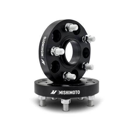Mishimoto Wheel Spacers - 5x120 - 64.1 CB - M14 x1.5 - 25mm - BK Mishimoto Wheel Spacers & Adapters  AXOPROS