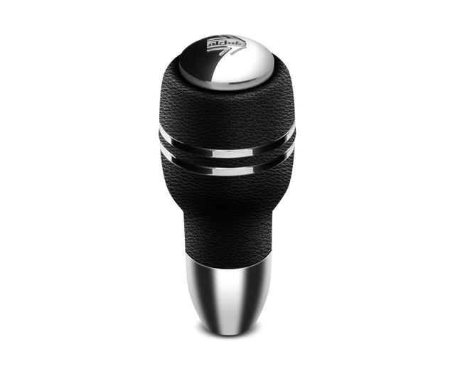 Momo Automatico Shift Knob - Black Leather, Chrome Insert MOMO Shift Knobs  AXOPROS