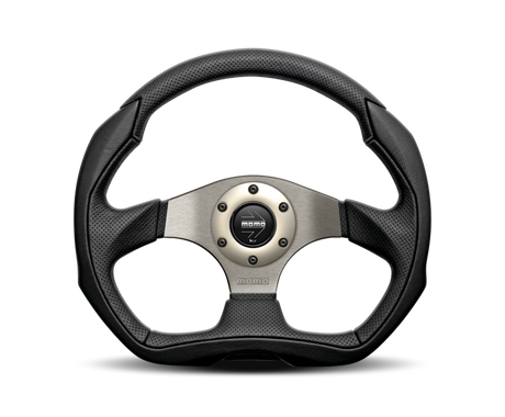 Momo Eagle Steering Wheel 350 mm - Black Leather/Anth Spokes MOMO Steering Wheels  AXOPROS
