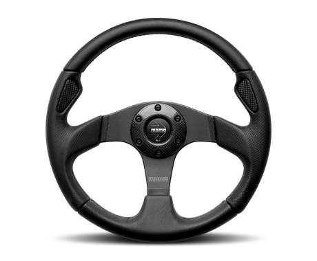 Momo Jet Steering Wheel 350 mm -  Black AirLeather/Black Spokes MOMO Steering Wheels  AXOPROS