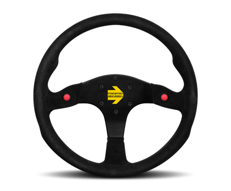 Momo MOD80 Steering Wheel 350 mm -  Black Suede/Black Spokes MOMO Steering Wheels  AXOPROS