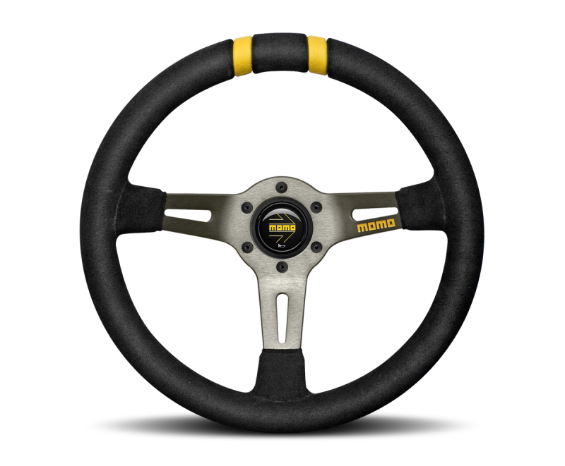 Momo MODDRIFT Steering Wheel 330 mm -  Black Suede/Anth Spokes/2 Stripes MOMO Steering Wheels  AXOPROS